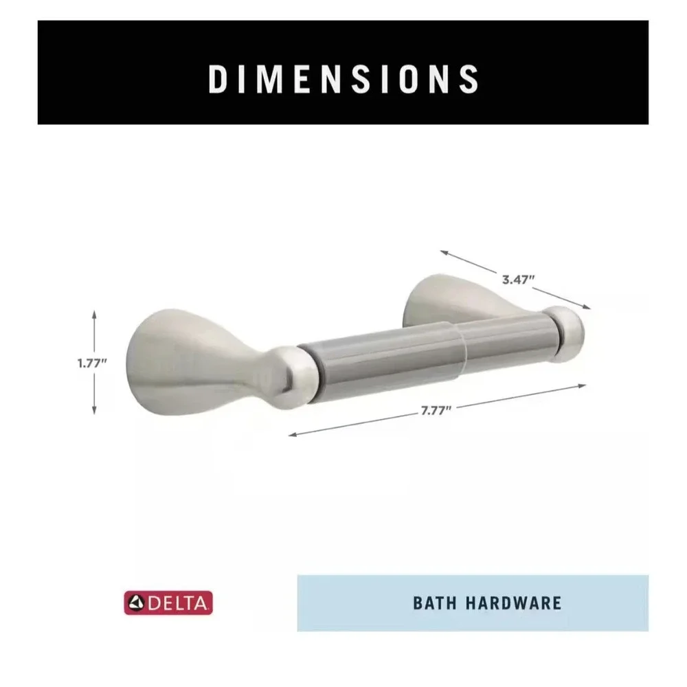 NEW Set Of 4 Delta Foundations Toilet Paper Holder Brushed Nickel FND50-BN